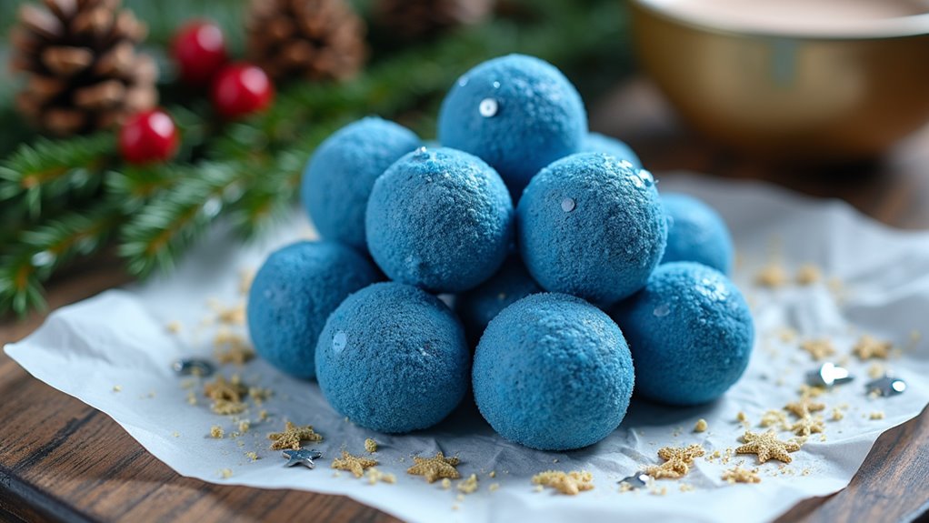 delicious blue christmas truffles