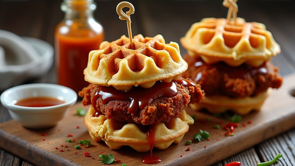 delicious chicken waffle sliders