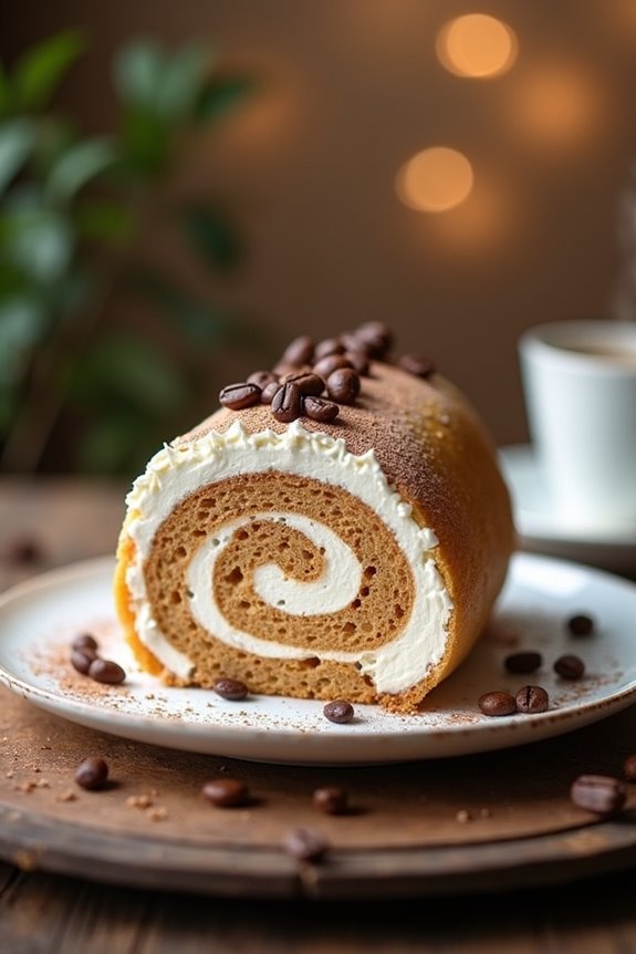 delicious coffee roll cake