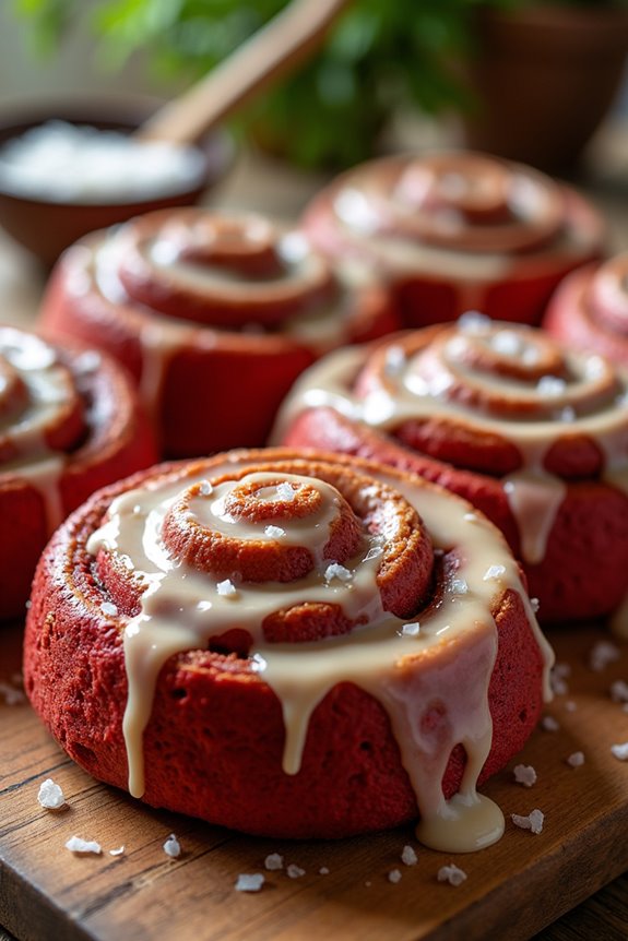 delicious red velvet rolls