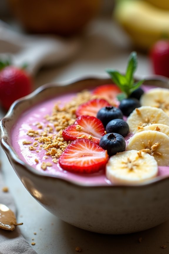 delicious strawberry banana smoothie