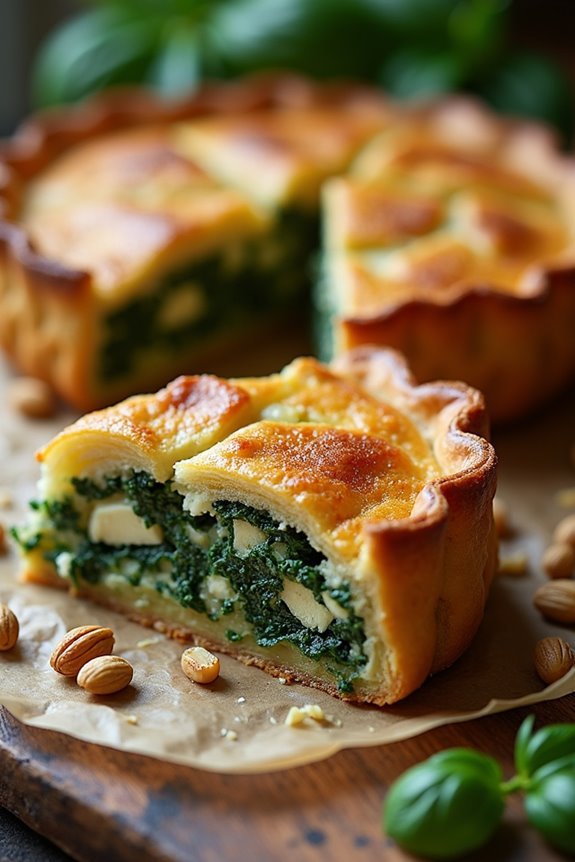 delightful spinach filo pie