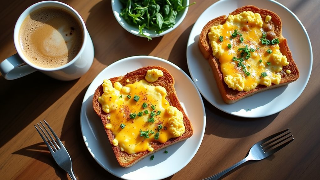 egg and cheese toasts