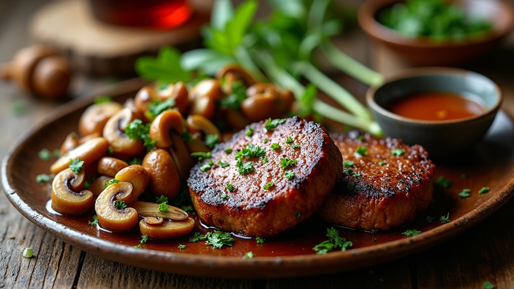 elegant beef with mushrooms