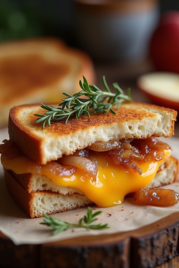 french onion apple grilled cheese