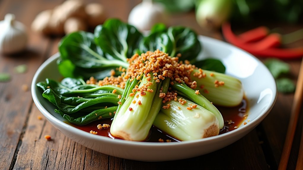 garlic soy bok choy