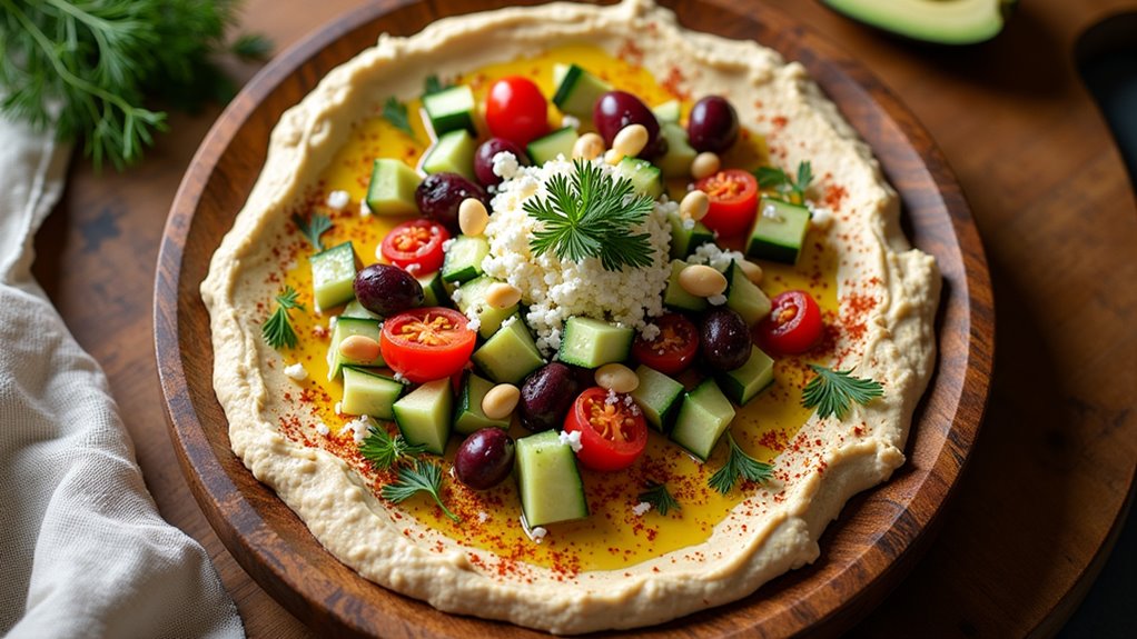 greek style loaded hummus