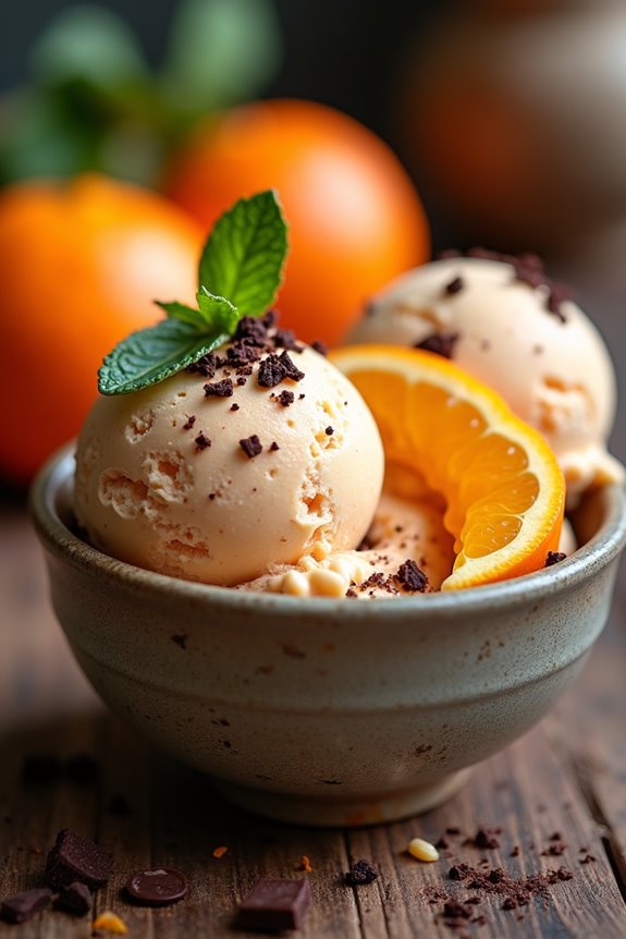 homemade chocolate orange ice cream
