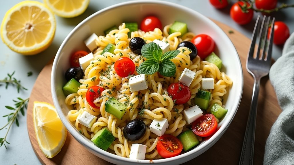 horiatiki village pasta salad