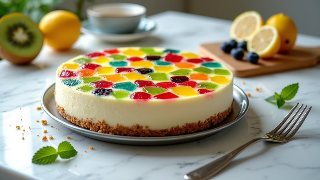 indulgent terrazzo cheesecake delight