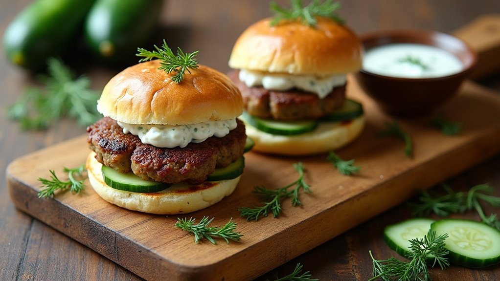 lamb sliders with yogurt
