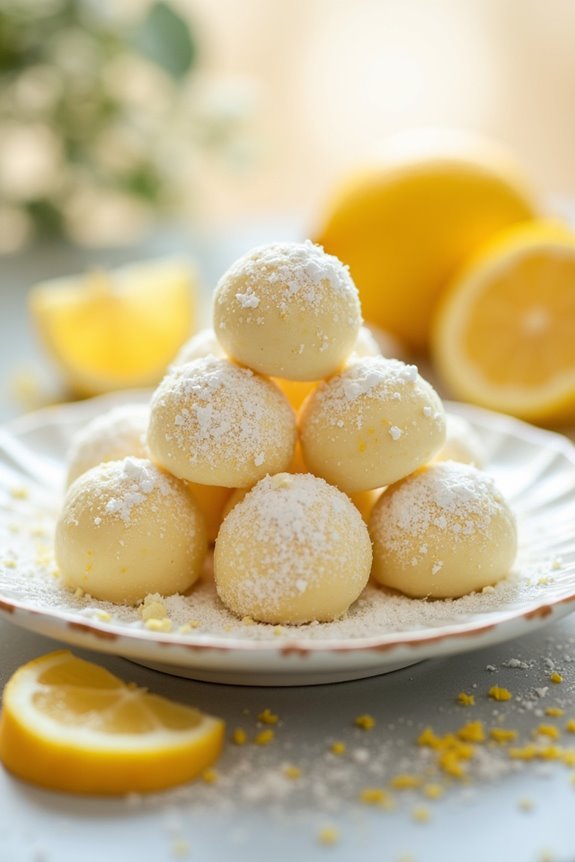 lemon white chocolate truffles