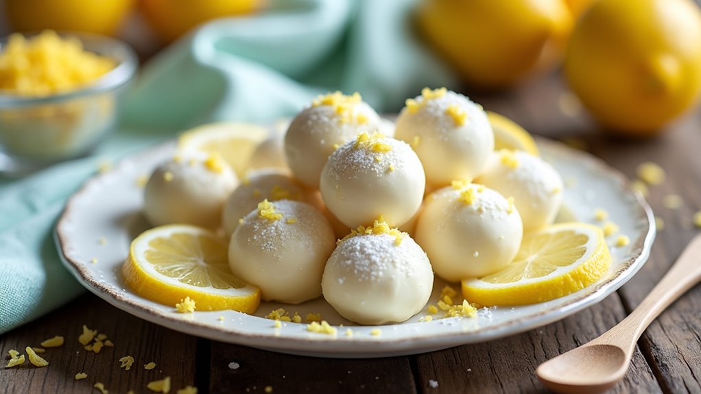 lemon white chocolate truffles