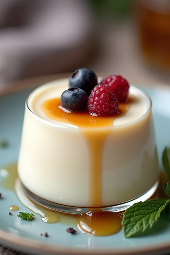 luxurious vanilla panna cotta