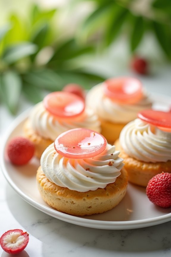 lychee jelly cream puffs