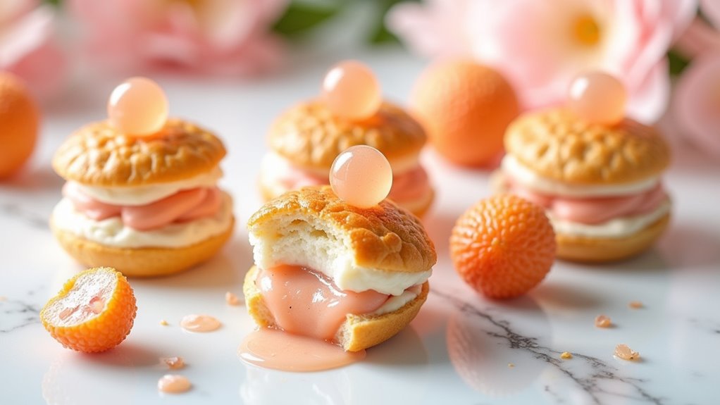 lychee jelly cream puffs