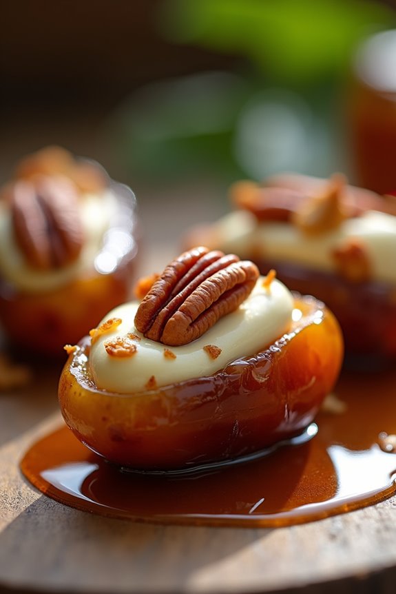 maple mascarpone stuffed dates