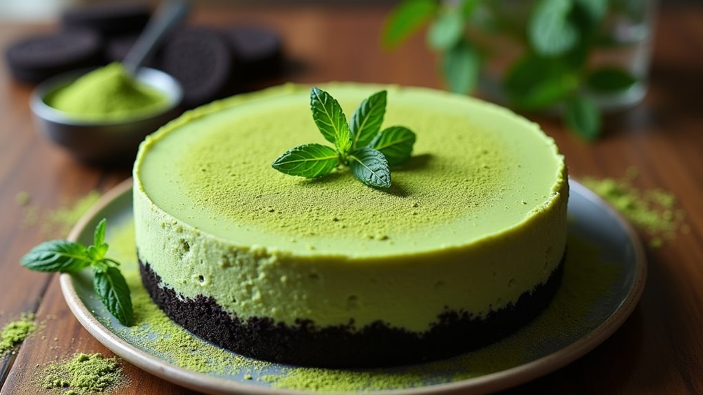 matcha cheesecake oreo crust