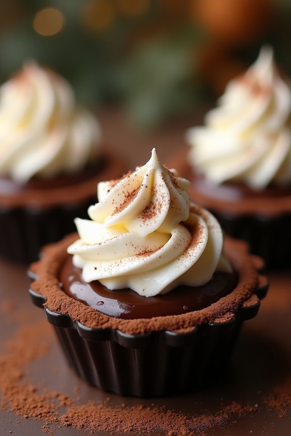 mini french silk pies