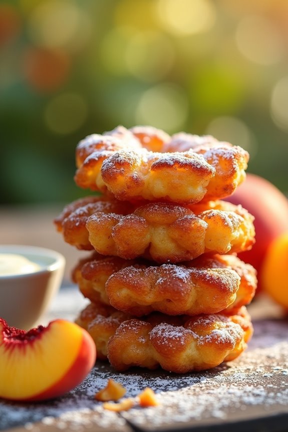 peach fritters frying instructions