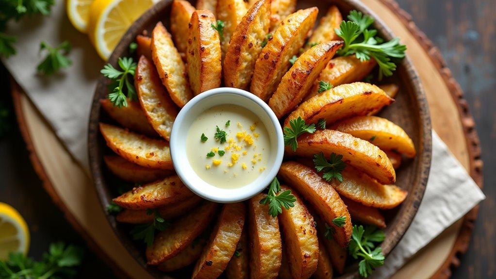 portobello fries with lemonnaise