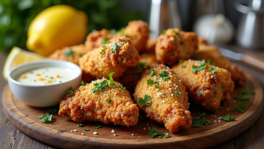 savory garlic parmesan wings
