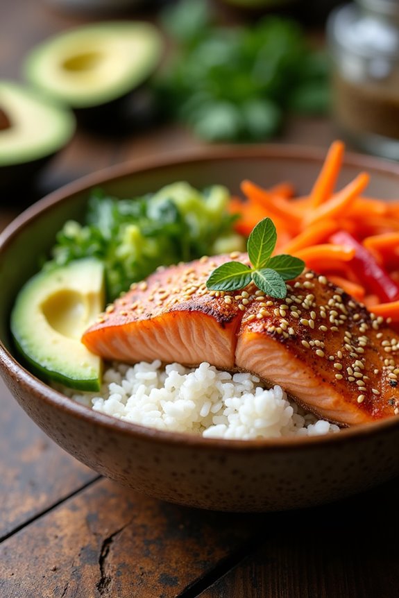 savory salmon bowl recipe