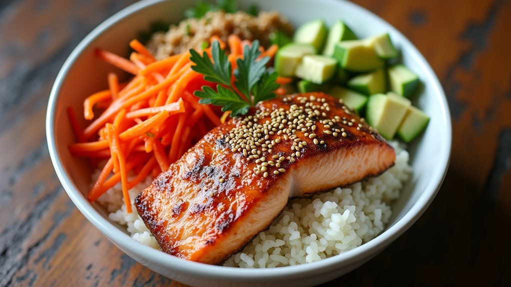 savory salmon with sauce