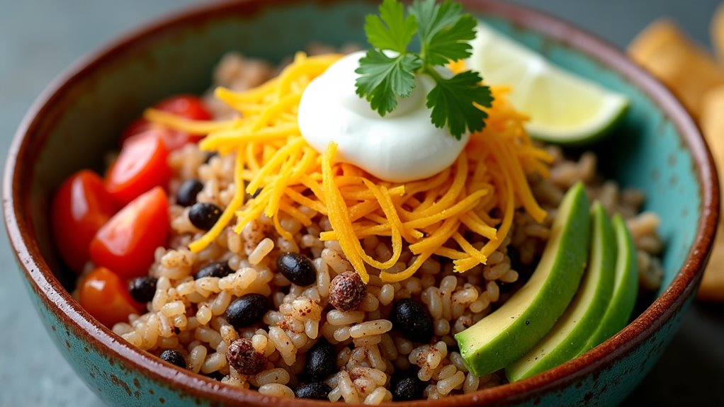 seasoned beef taco rice