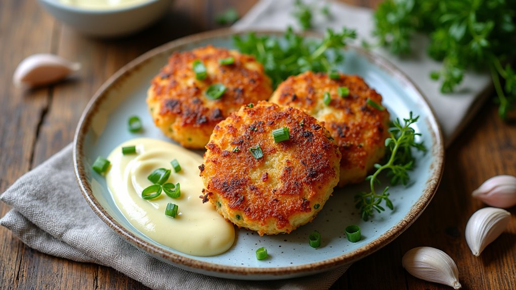 shrimp cakes with aioli