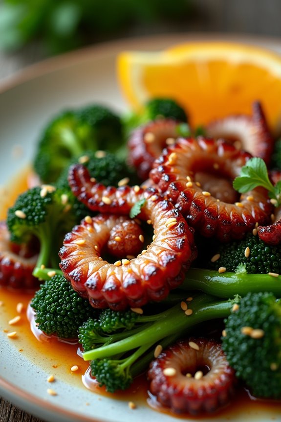spicy citrus baby octopus