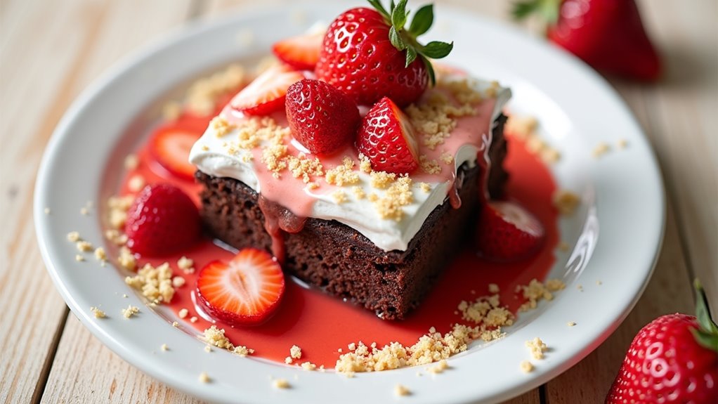 strawberry brownie dessert recipe