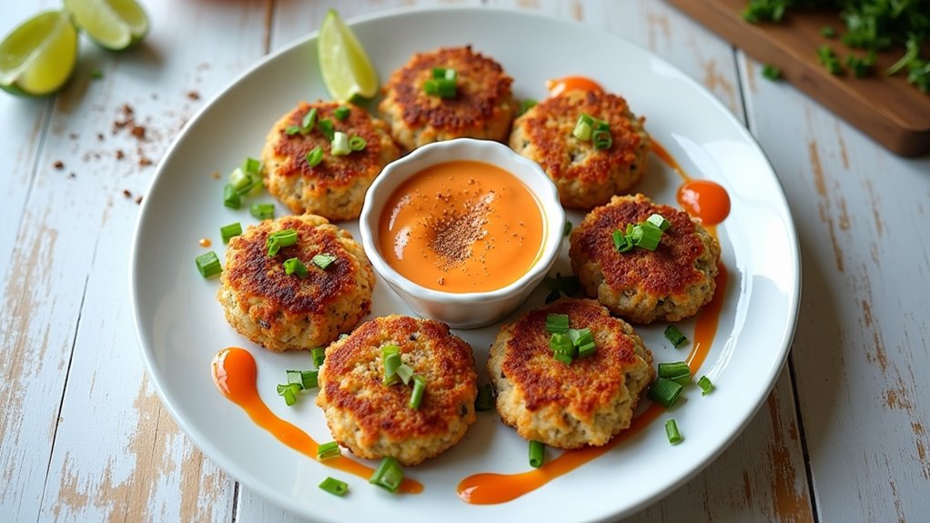 tuna cakes with spicy mayo