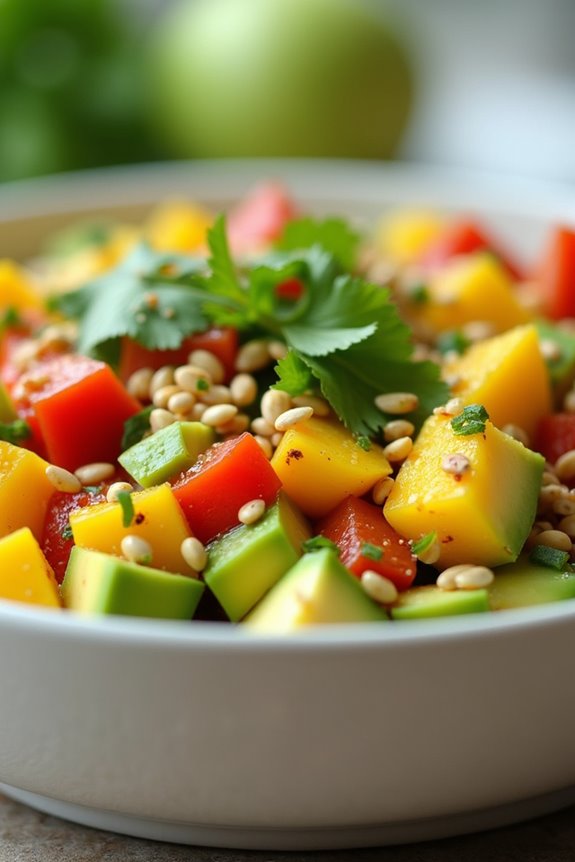 vibrant avocado mango salad