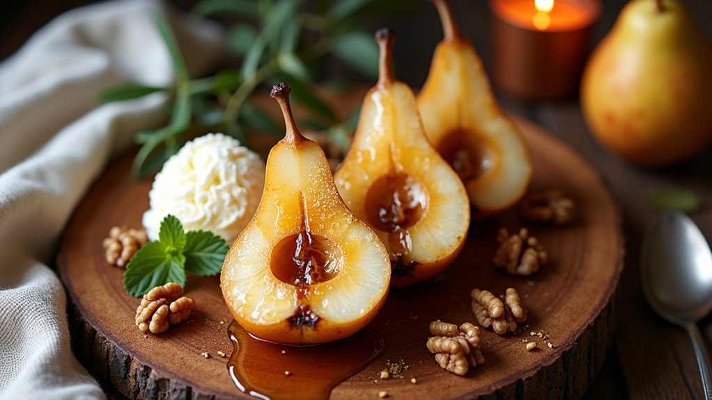 warm comforting pear dessert
