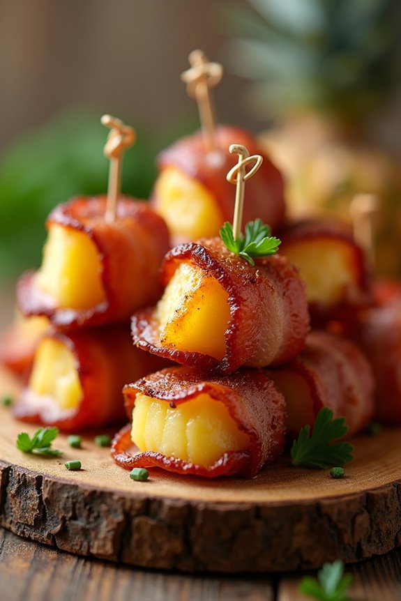 bacon wrapped pineapple appetizer recipe