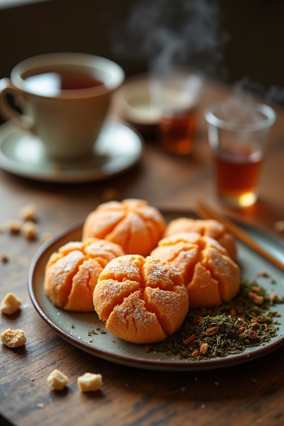 baking thai tea mochi cookies