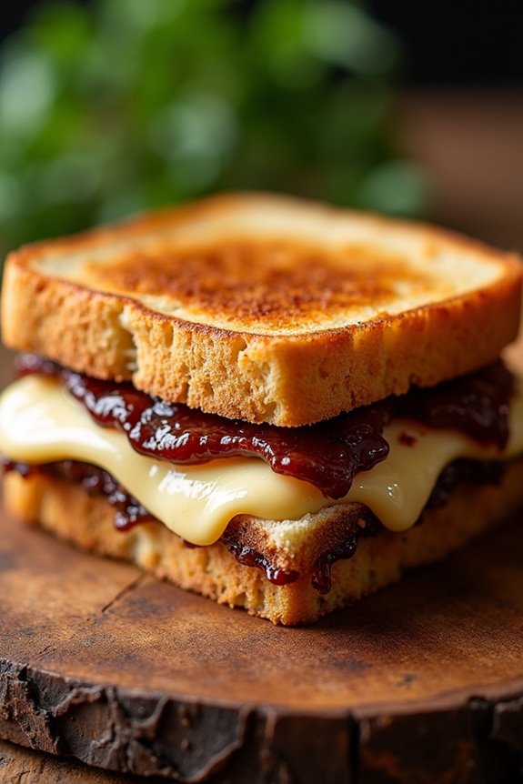 beef bacon jam toastie recipe