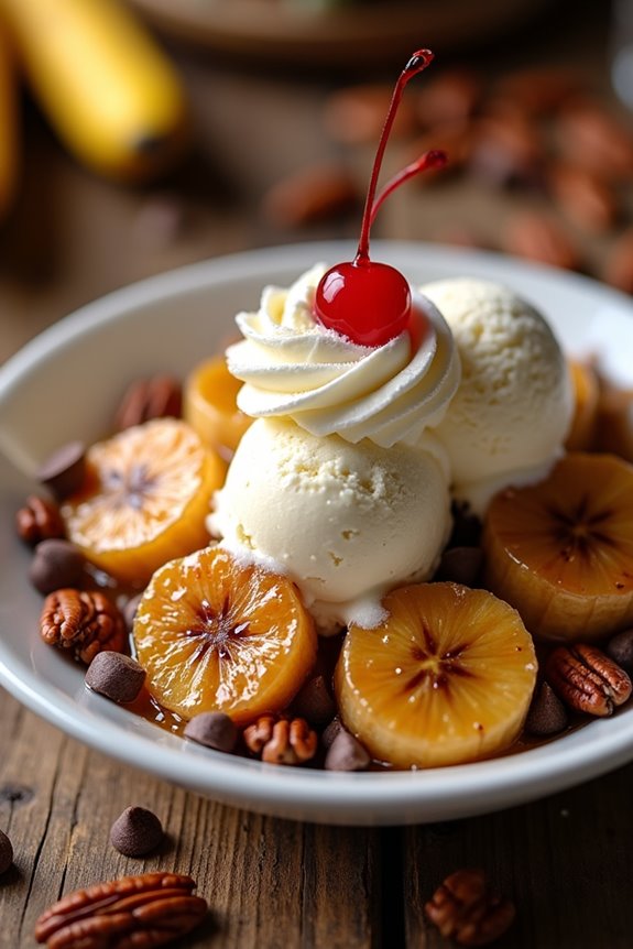caramelized banana split recipe