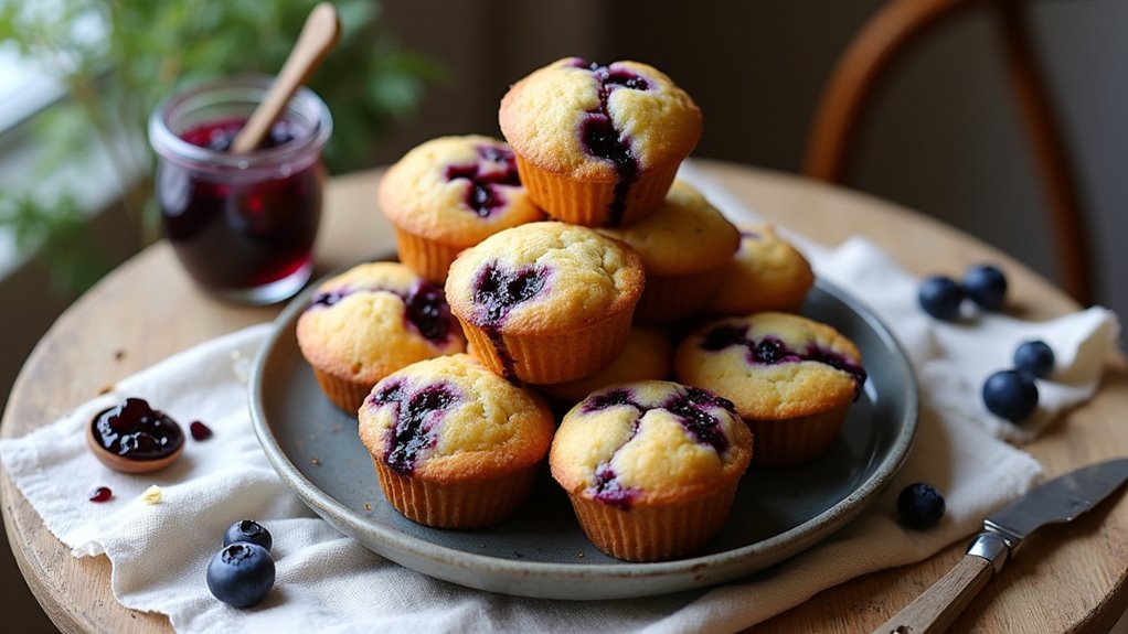 cardamom blueberry jam muffins