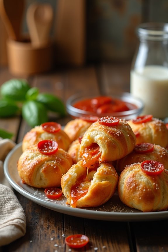 cheesy pepperoni pizza poppers