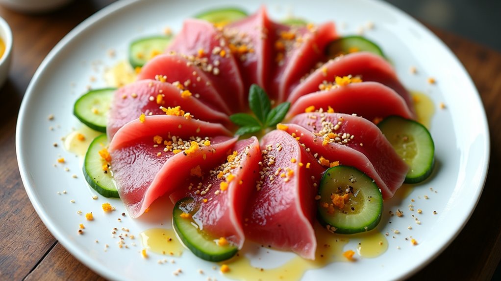 citrusy tuna crudo delight