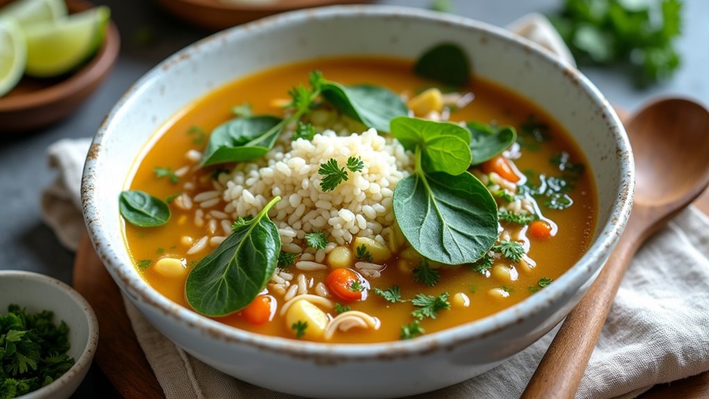 comforting garlic ginger soup