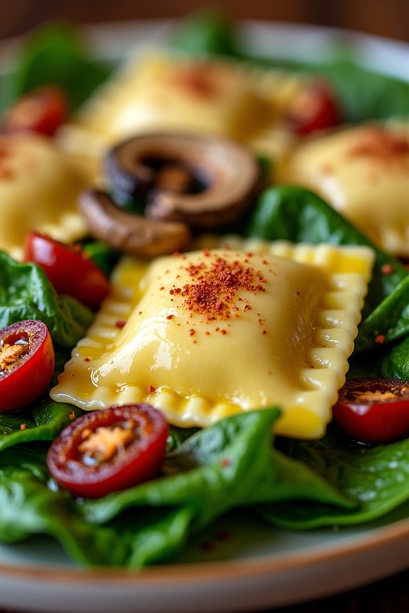 comforting mushroom ravioli experience