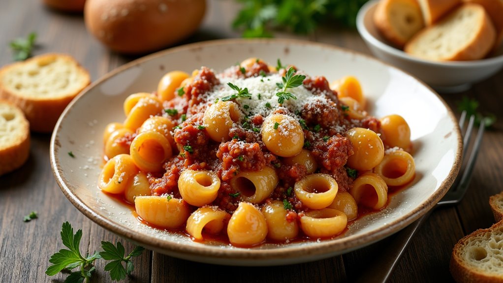 comforting orecchiette ragu dish