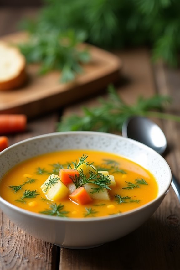 cozy polish dill soup