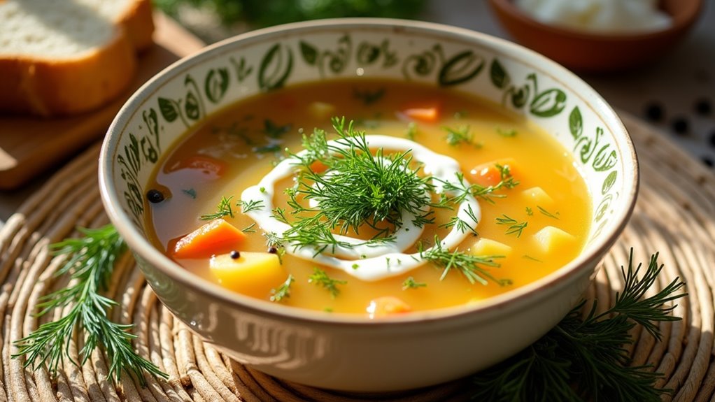 cozy polish dill soup