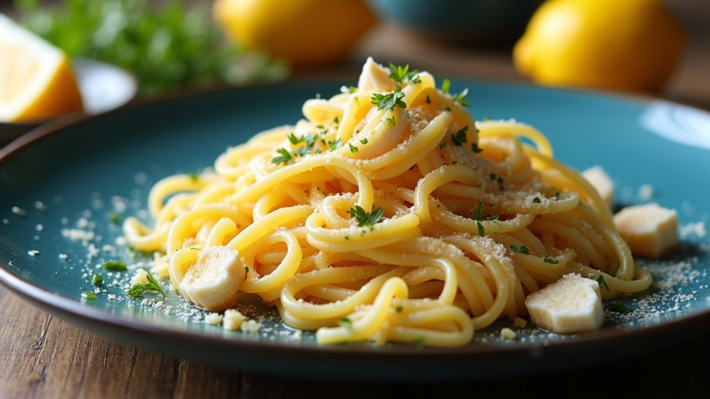 crab linguine coastal delight