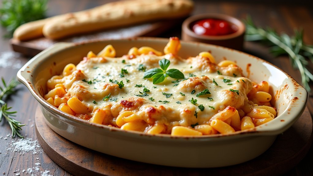 creamy chicken alfredo ziti