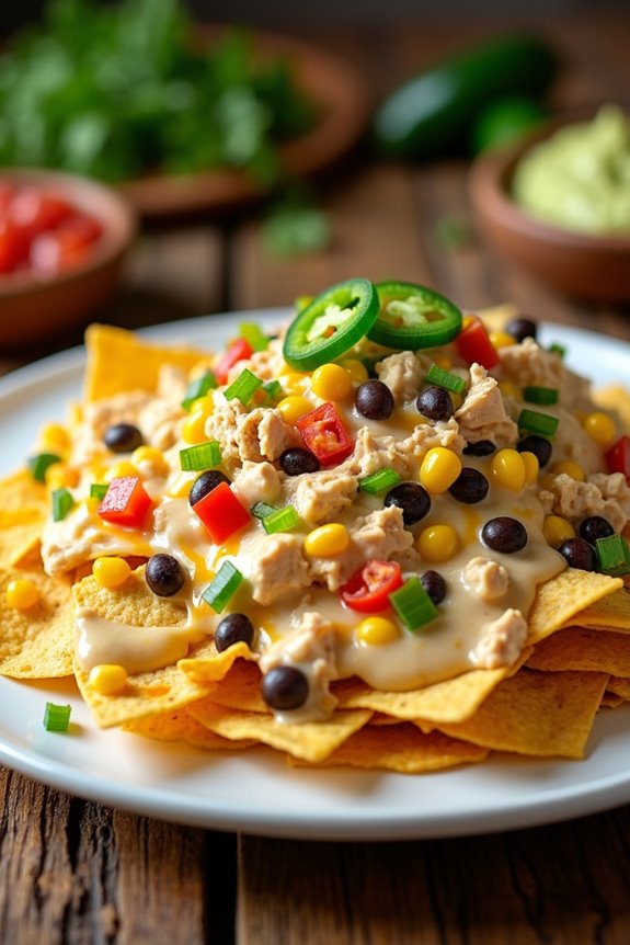 creamy chicken nachos recipe